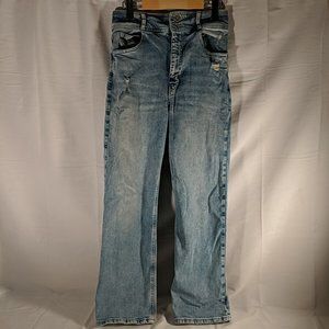 Zara Denim Vintage Slim Opt 2.1 Distressed Light Wash Skinny Jeans women's 2 A2